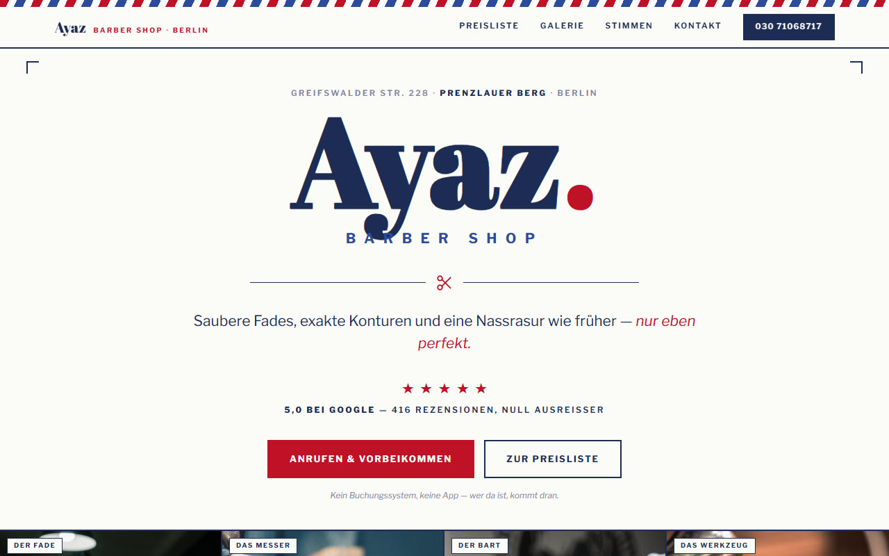 Ayaz Barber Shop concept design