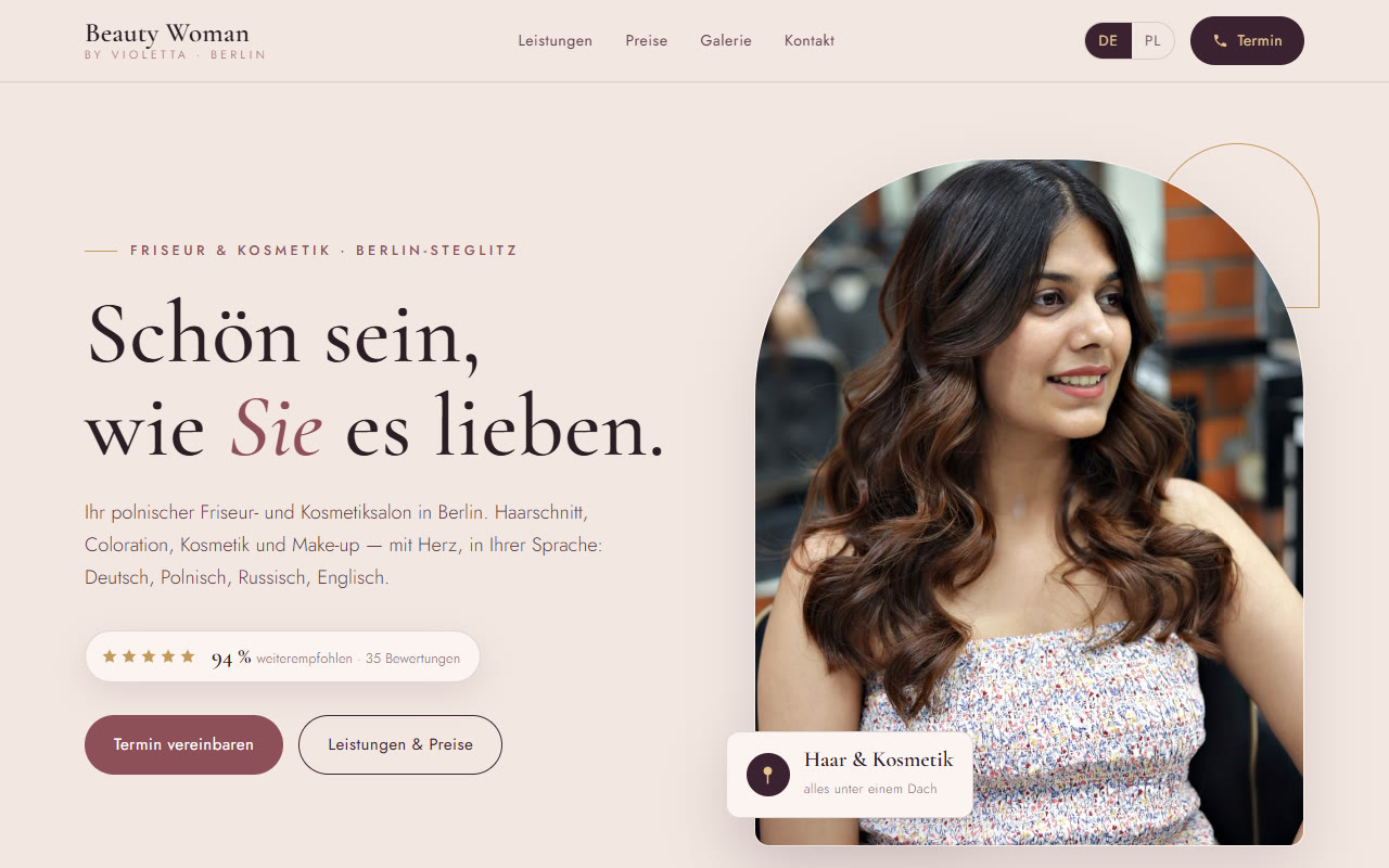 Beauty Woman by Violetta salon concept design