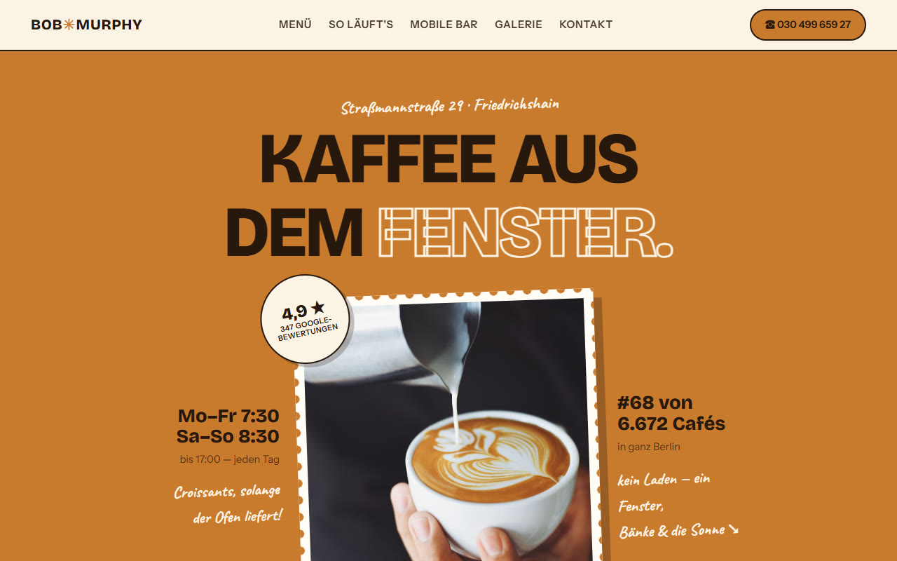 Bob Murphy café concept design