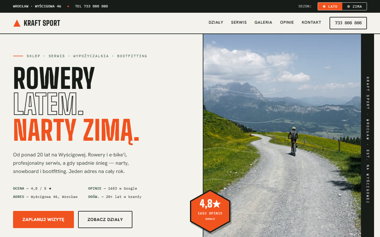 Kraft Sport ski and bike shop concept design