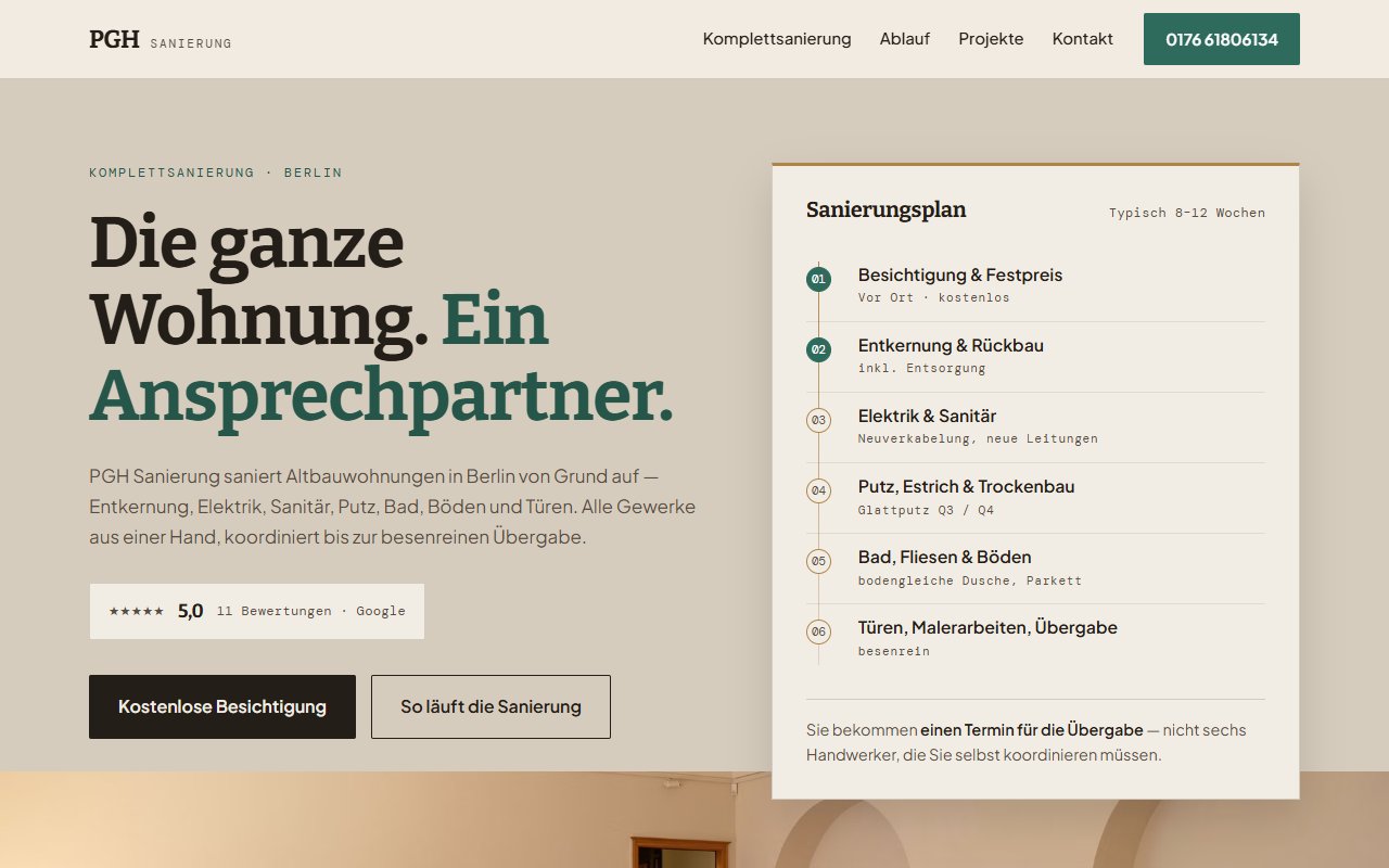 PGH Sanierung concept design
