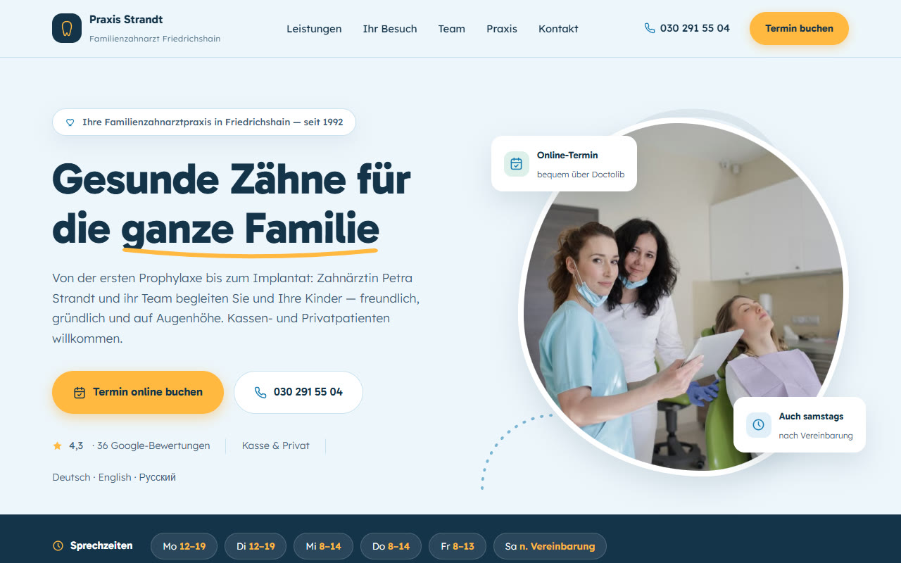 Petra Strandt dental practice concept design